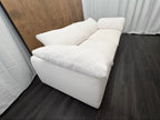 RH Cloud 9' Luxe Sofa — 2-Cushion | Perennials Performance Textured Linen Weave | White
