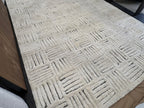 RH Basanti Rug – 9' × 12' Marled Ivory/Charcoal | Hand-Knotted Wool Blend | Contemporary Himalayan-Inspired Design