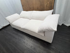 RH Cloud 9' Luxe Sofa — 2-Cushion | Perennials Performance Textured Linen Weave | White