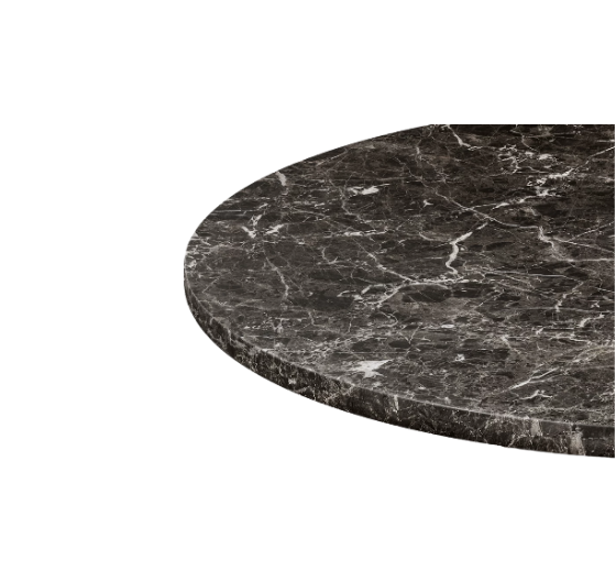 Restoration Hardware Black Emperador Marble Tabletop – 36” Round (Base Not Included)