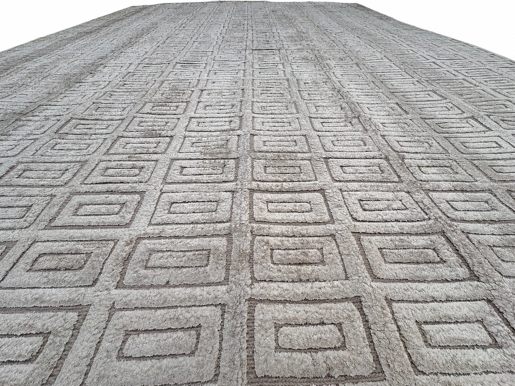 RH Rajouri Silk & Wool Rug – 12' × 15' Bronze | Silk | Hand-Knotted | 100 Knots Per Square Inch | Made in Nepal