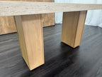 RH Restoration Hardware Lumi Rectangular Dining Table
72" | Light Oak | Turkish Travertine