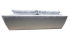 RH Monza Bench-Cushion Sofa – 8’ Luxe Depth in White Performance Linen Weave (Made in Italy)