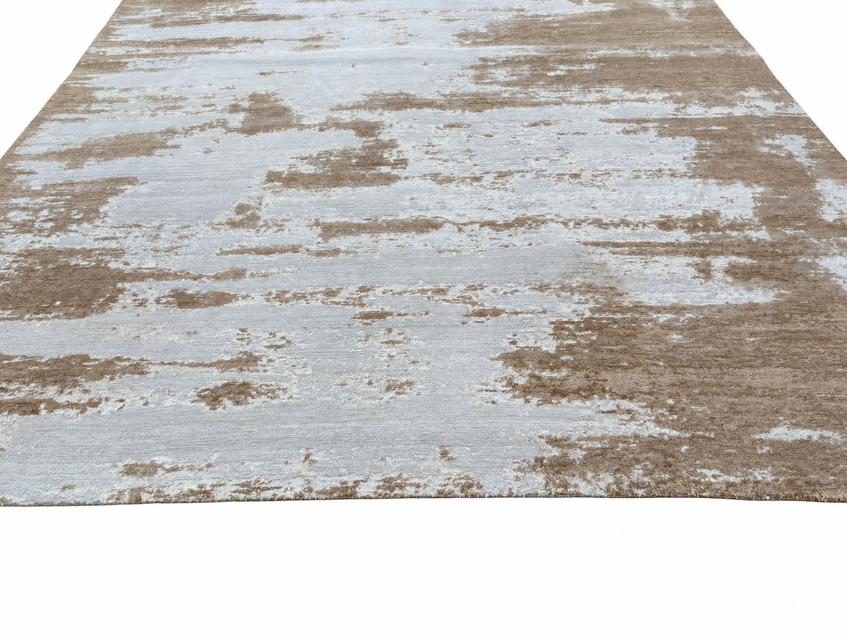 RH Kasir Wool & Silk Rug – 10' x 14' Wheat/Camel | Hand-Knotted Wool & Silk