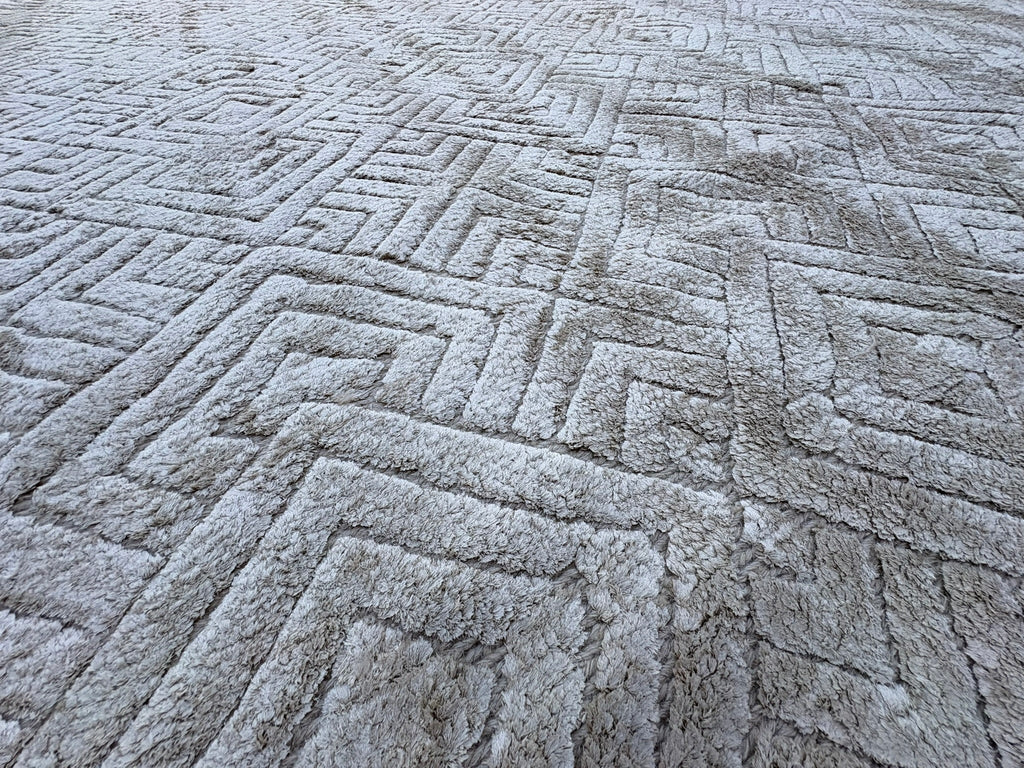 RH Talsari Silk & Wool Rug – 12' × 15' Wheat | Hand-Knotted Silk & Wool | 100 Tibetan Knots Per Square Inch | Made in Nepal
