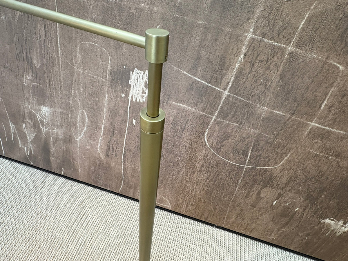 RH Métier Task Floor Lamp Lacquered Burnished Brass | Adjustable Swing Arm | Dimmable Task Lighting