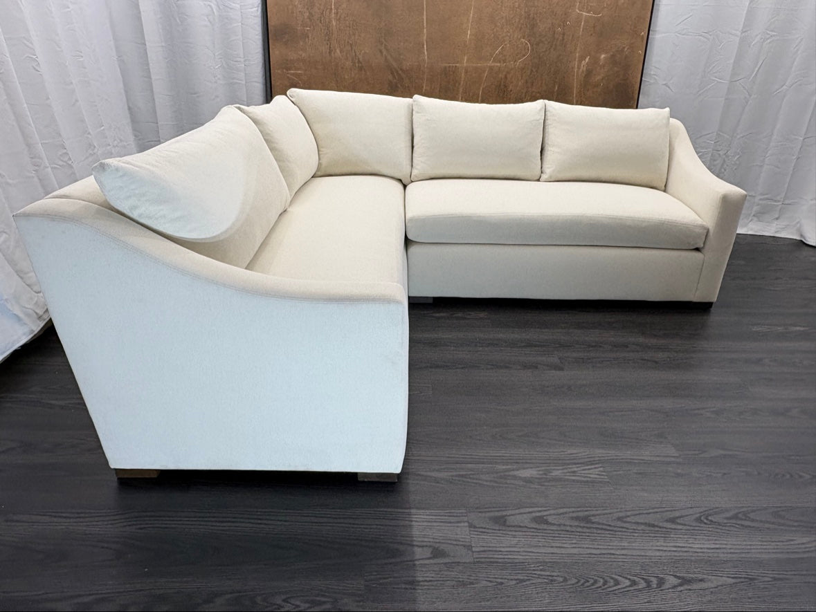 RH Belgian Classic Slope Arm Left-Arm Bench-Cushion L-Sectional