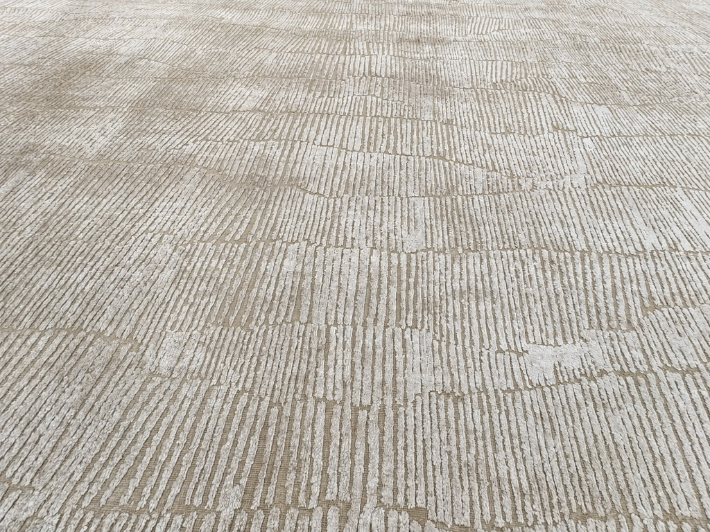 RH Lasya Silk & Wool Rug – 12' × 15' Sand | Hand-Knotted Silk & Wool