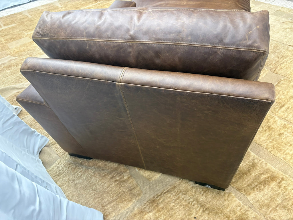 RH Maxwell Leather Right-Arm Chaise