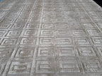 RH Rajouri Silk & Wool Rug – 9' × 12' Sand | Hand-Knotted Silk & Wool | Hand-Carved | Made in Nepal