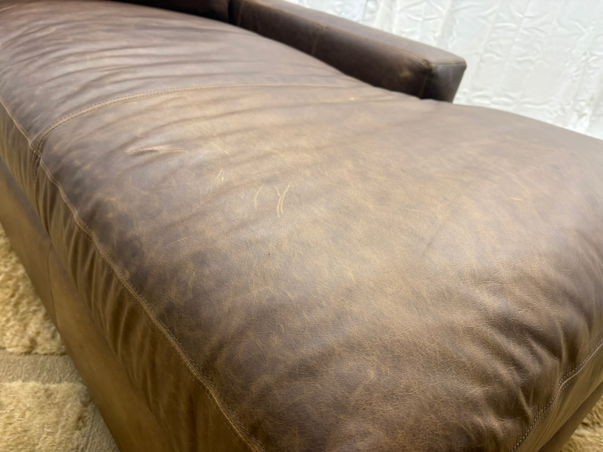 RH Maxwell Leather Right-Arm Chaise