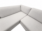 RH Modena Track Arm Left-Arm Bench-Cushion L-Sectional – Perennials Performance Textured Linen Weave in Mist