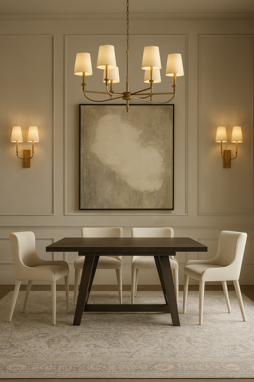 Restoration Hardware Nicola Slope Fabric Dining Side Chairs (Set of 4) – Performance Velvet, Natural