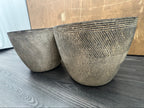 RH Vetro Round Side Table – 21" Diam. × 16"H | Dark Grey | Set of 2 | Pre-Owned