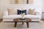 RH Monza Bench-Cushion Sofa – 8’ Luxe Depth in White Performance Linen Weave (Made in Italy)