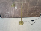 RH Métier Task Floor Lamp Lacquered Burnished Brass | Adjustable Swing Arm | Dimmable Task Lighting