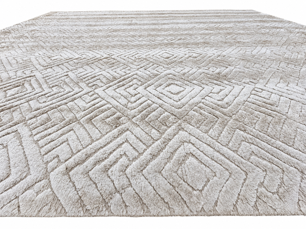 RH Talsari Silk & Wool Rug – 12' × 15' Wheat | Hand-Knotted Silk & Wool | 100 Tibetan Knots Per Square Inch | Made in Nepal