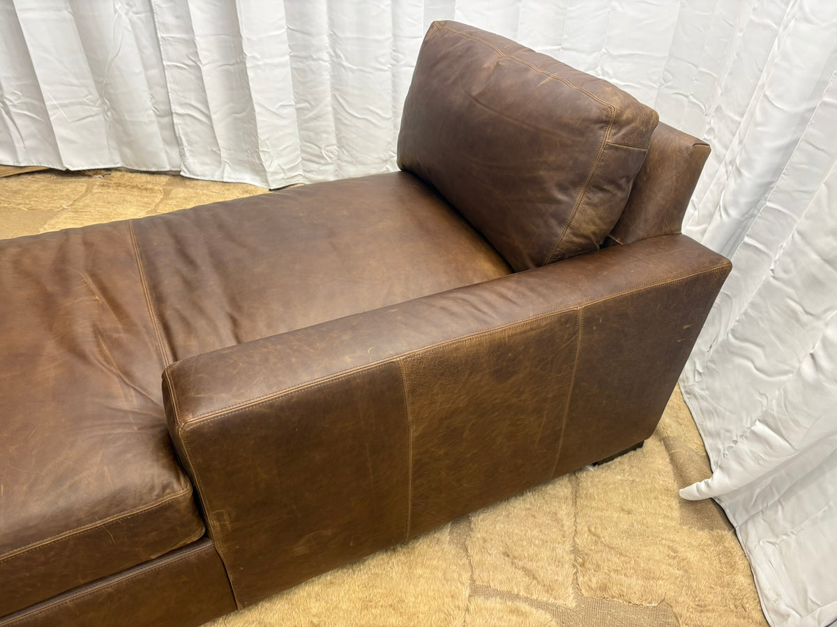 RH Maxwell Leather Right-Arm Chaise
