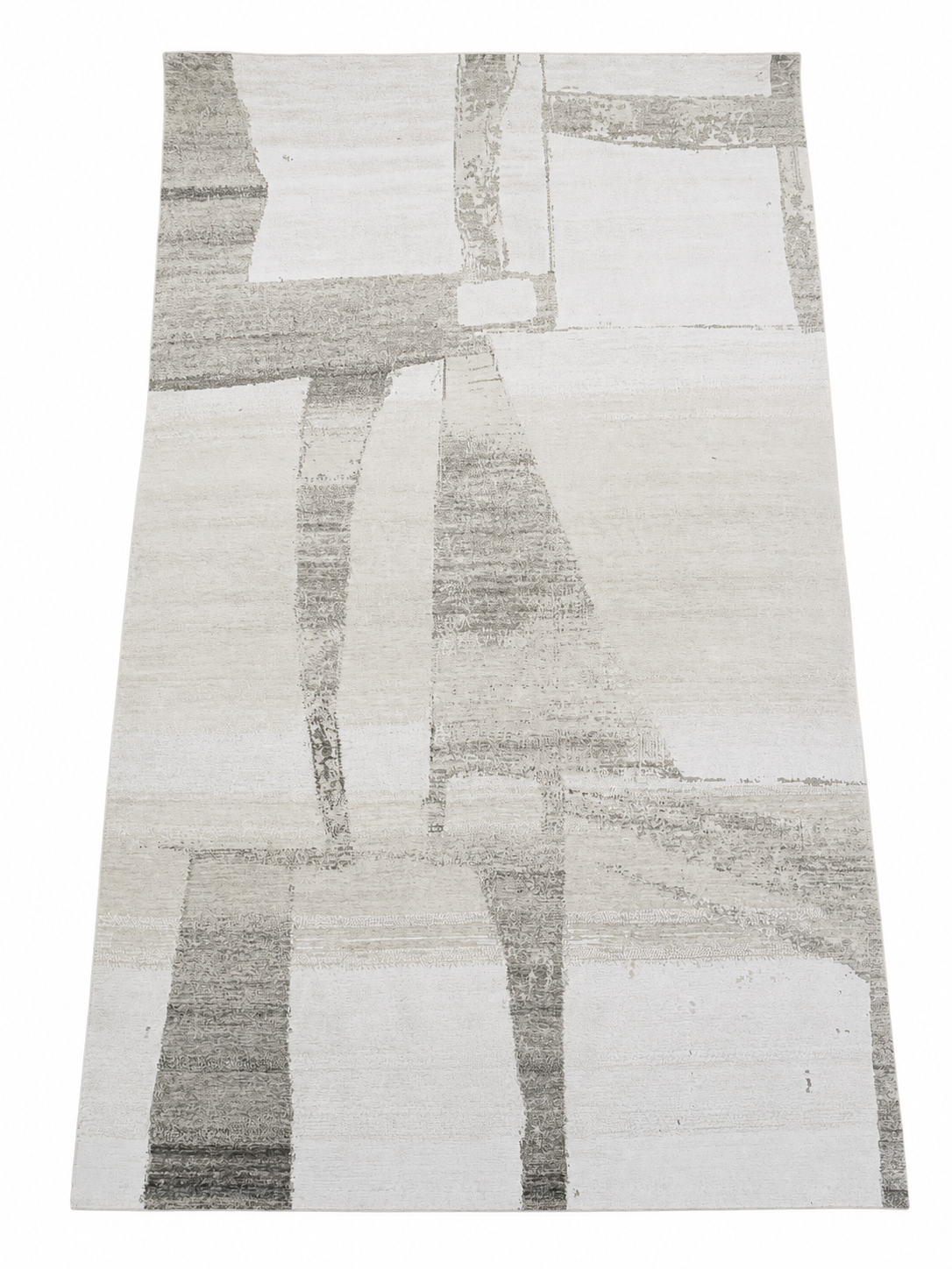 RH Nihal Wool Rug – 10' × 14' Multi Grey | 100% Hand-Spun Wool | Hand-Knotted | Abstract Geometric Design | Made in Nepal