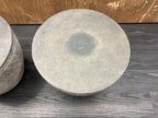 RH Vetro Round Side Table – 21" Diam. × 16"H | Dark Grey | Set of 2 | Pre-Owned