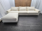 RH Lugano Modular 4-Piece Sectional | Italy | Down | Performance Linen Weave – Natural