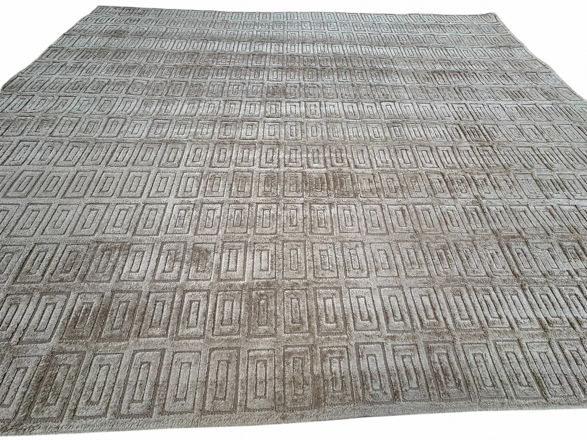 RH Rajouri Silk & Wool Rug – 12' × 15' Bronze | Silk | Hand-Knotted | 100 Knots Per Square Inch | Made in Nepal