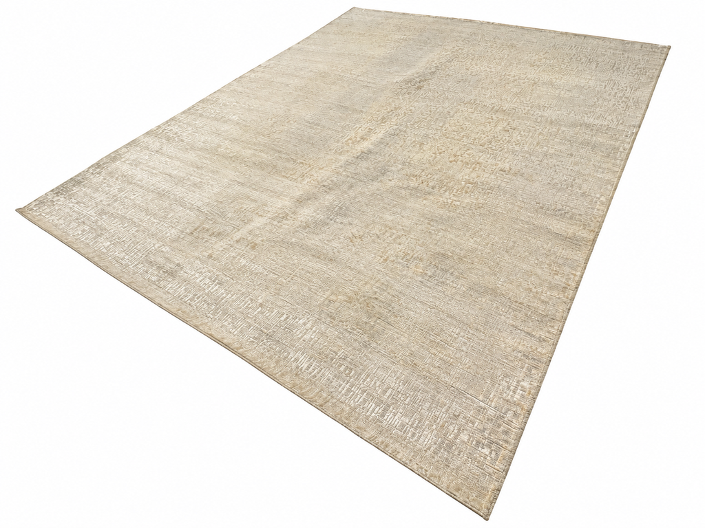 RH Matrice Wool & Silk Rug – 10' × 14' Ivory | Hand-Knotted Wool & Silk