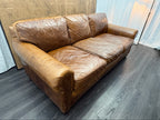 RH Original Lancaster Leather 3-Cushion Sofa – 7' Petite 38"D | Italian Brompton Cocoa | Down-Feather | Pre-Owned