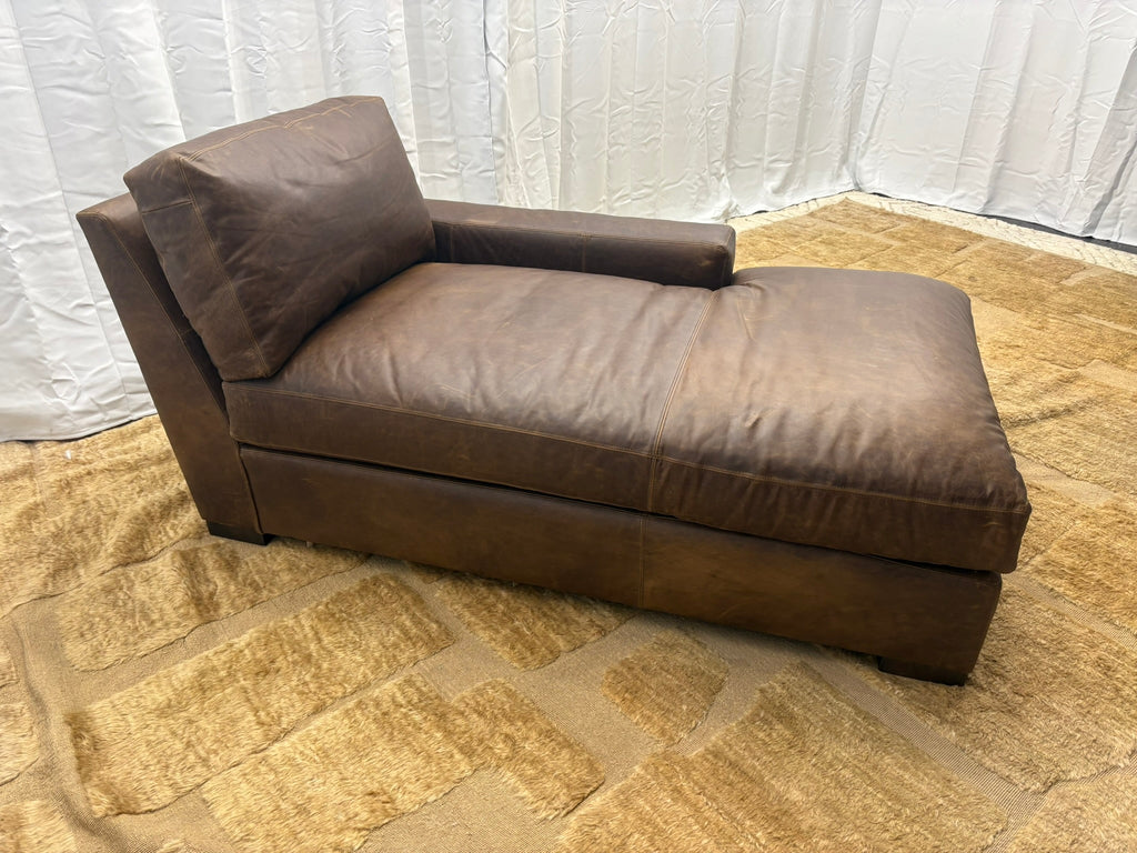 RH Maxwell Leather Right-Arm Chaise