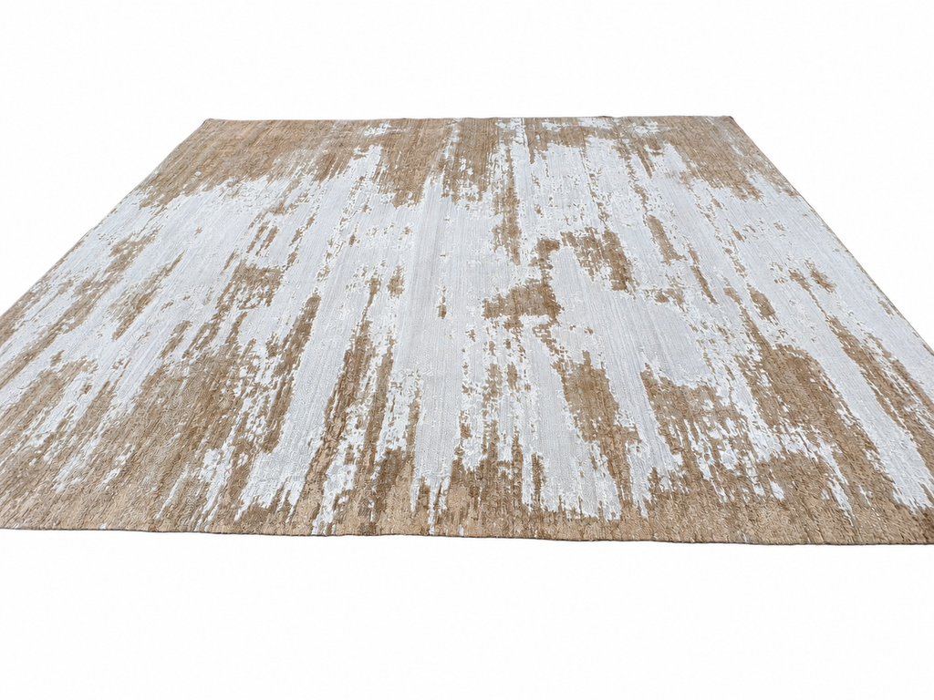 RH Kasir Wool & Silk Rug – 10' x 14' Wheat/Camel | Hand-Knotted Wool & Silk