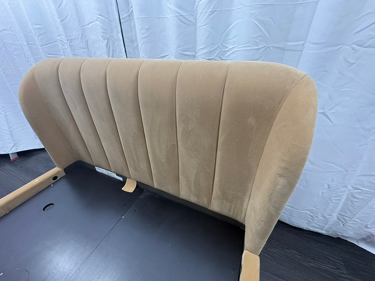 RH Valentina Upholstered Bed — Queen | Camel Performance Velvet