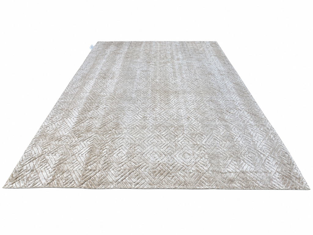 RH Talsari Silk & Wool Rug – 12' × 15' Wheat | Hand-Knotted Silk & Wool | 100 Tibetan Knots Per Square Inch | Made in Nepal