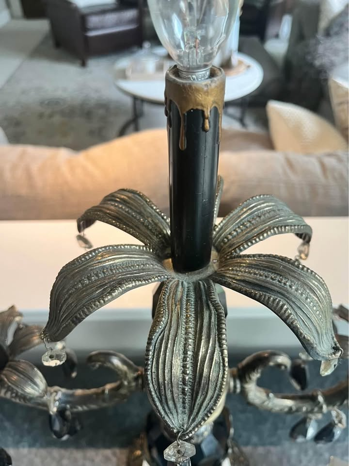 Vintage Italian Hollywood Regency Girandole Table Lamp