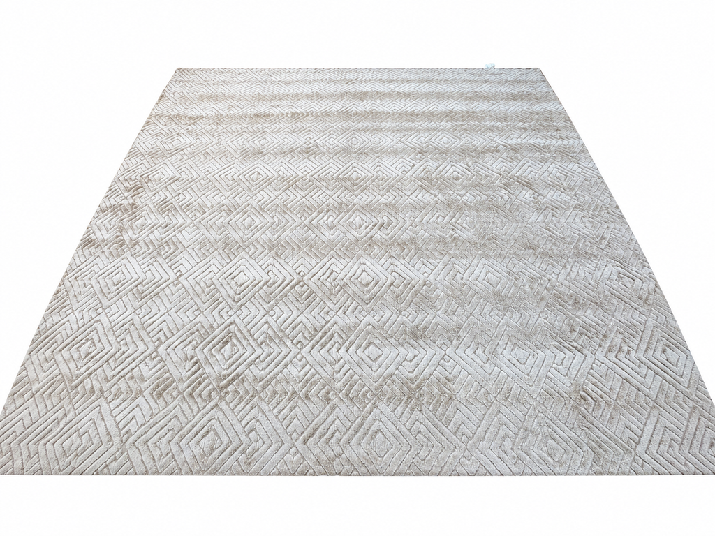 RH Talsari Silk & Wool Rug – 12' × 15' Wheat | Hand-Knotted Silk & Wool | 100 Tibetan Knots Per Square Inch | Made in Nepal