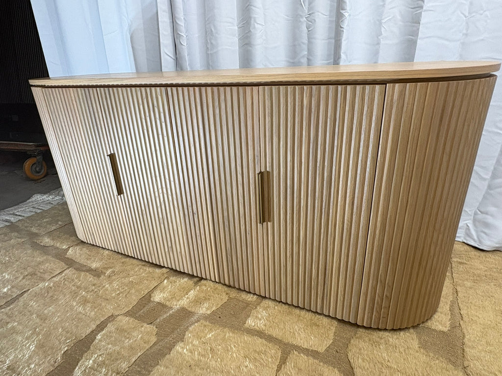 RH Byron 4-Door Sideboard — 84” Light Oak | Reeded American White Oak | Artisan Crafted (2 of 3)