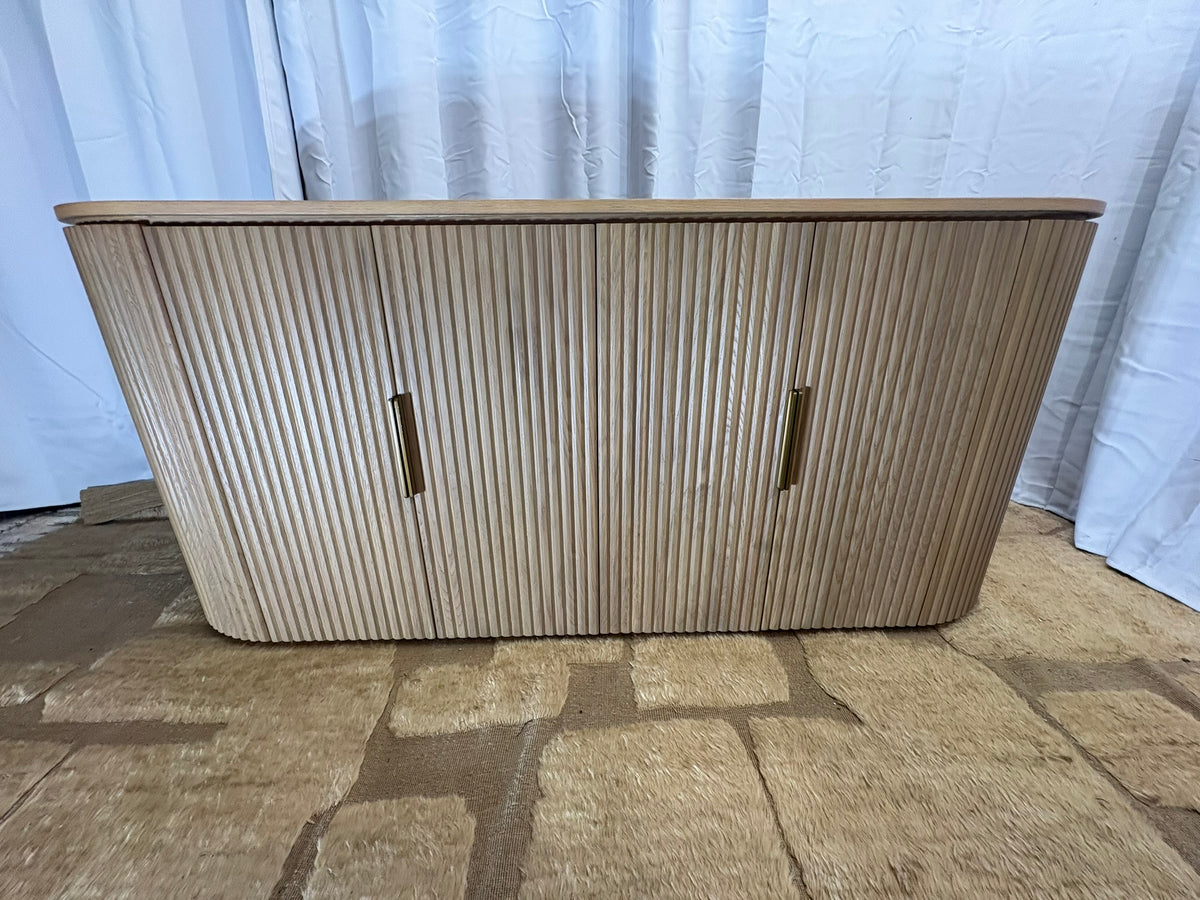 RH Byron 4-Door Sideboard — 84” Light Oak | Reeded American White Oak | Artisan Crafted (3 of 3)