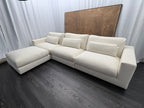 RH Lugano Modular 4-Piece Sectional | Italy | Down | Performance Linen Weave – Natural