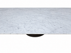 RH Aero Stone Rectangular Dining Table – 120" | Italian Carrara Marble Top | Cast Iron Pedestal Base