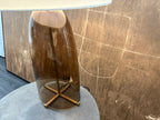 RH Blom Amber Glass Table Lamp Lacquered Burnished Brass | 30" | Jonathan Browning Scandinavian Design