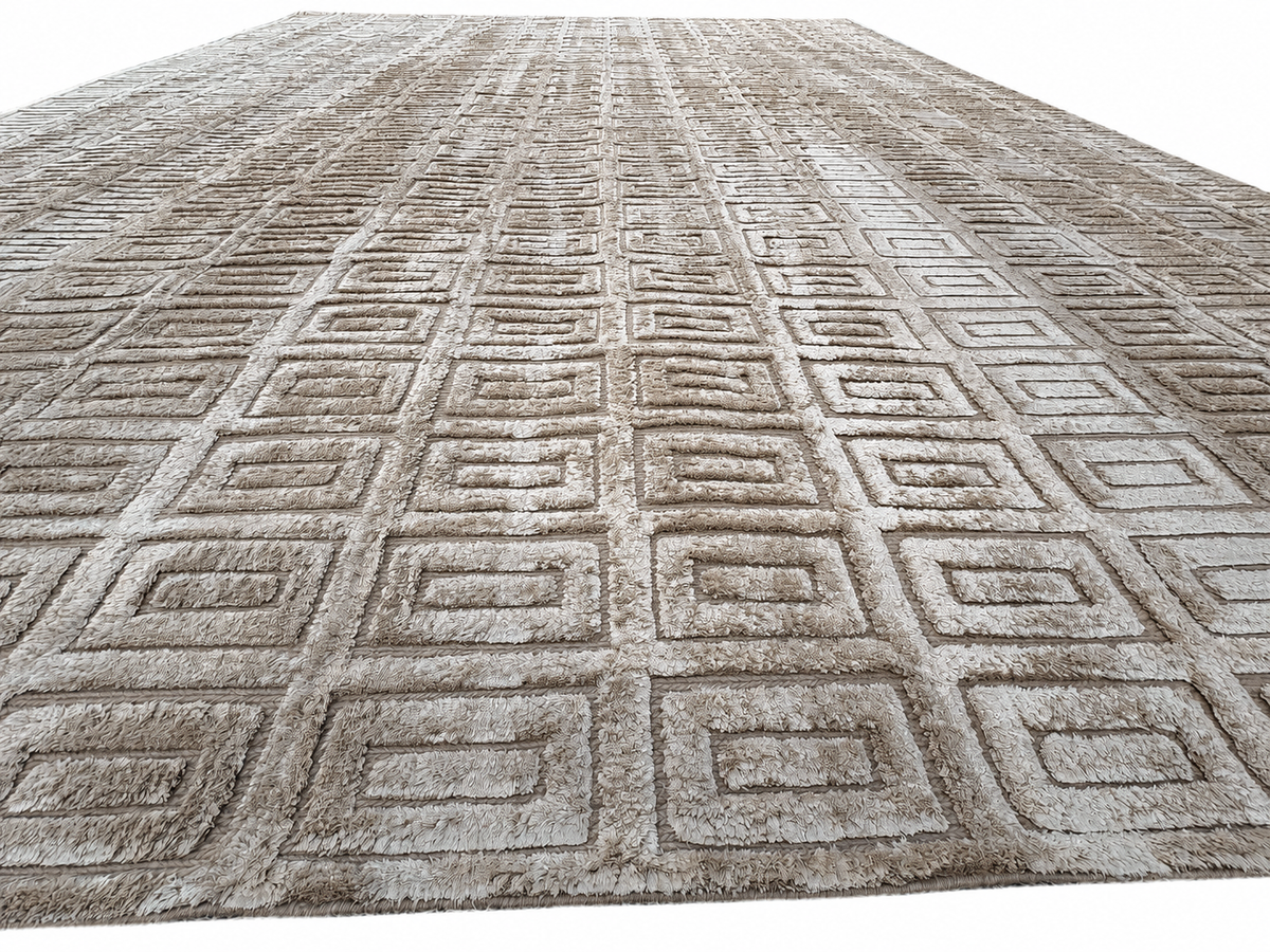 RH Rajouri Silk & Wool Rug – 12' × 15' Bronze | Silk | Hand-Knotted | 100 Knots Per Square Inch | Made in Nepal