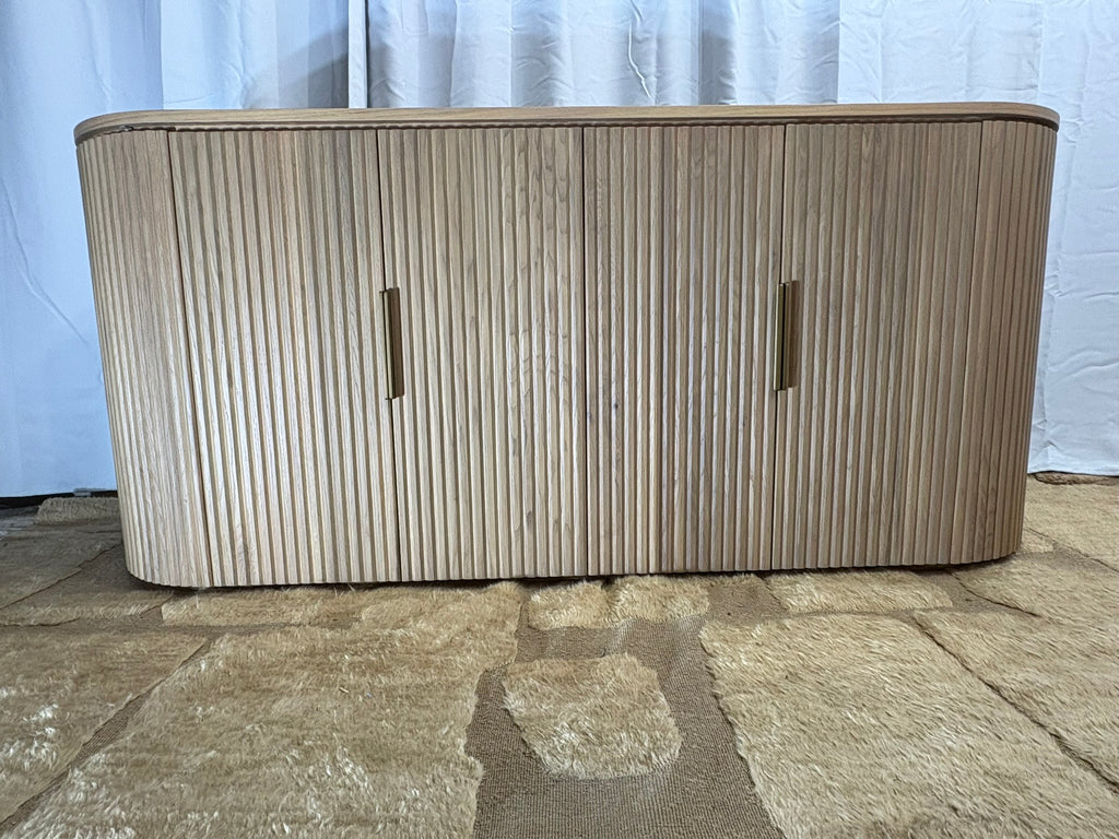 RH Byron 4-Door Sideboard — 84” Light Oak | Reeded American White Oak | Artisan Crafted (2 of 3)