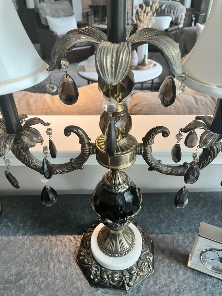 Vintage Italian Hollywood Regency Girandole Table Lamp