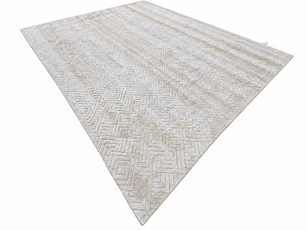 RH Talsari Silk & Wool Rug – 12' × 15' Wheat | Hand-Knotted Silk & Wool | 100 Tibetan Knots Per Square Inch | Made in Nepal