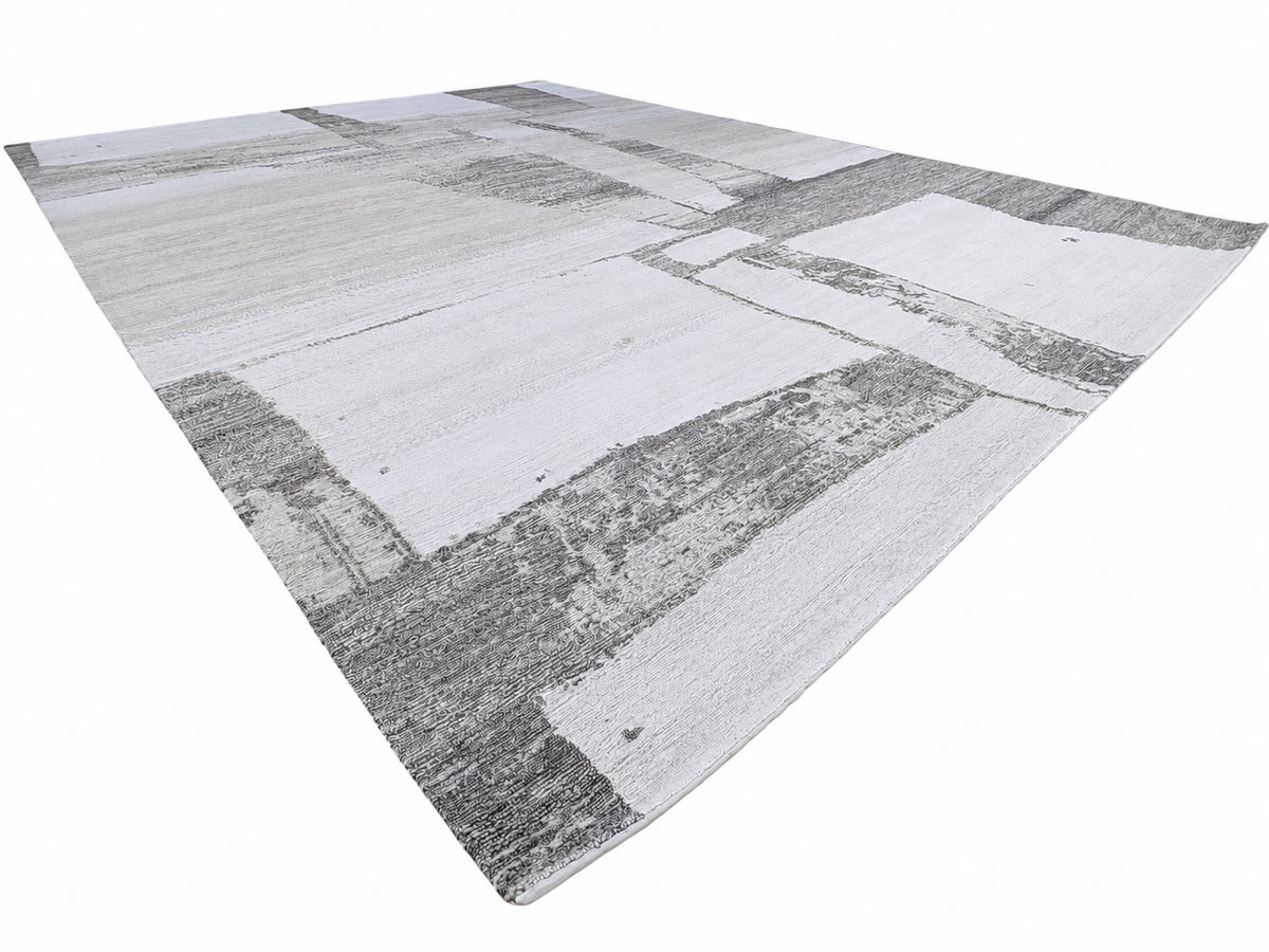 RH Nihal Wool Rug – 10' × 14' Multi Grey | 100% Hand-Spun Wool | Hand-Knotted | Abstract Geometric Design | Made in Nepal