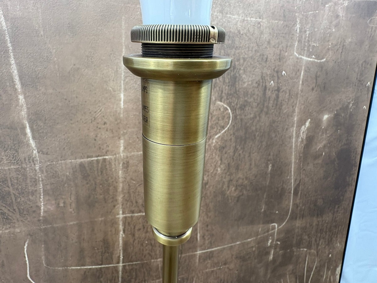 RH Pyramid Telescoping Floor Lamp Vintage Brass | Adjustable Height | Cast Zinc & Steel