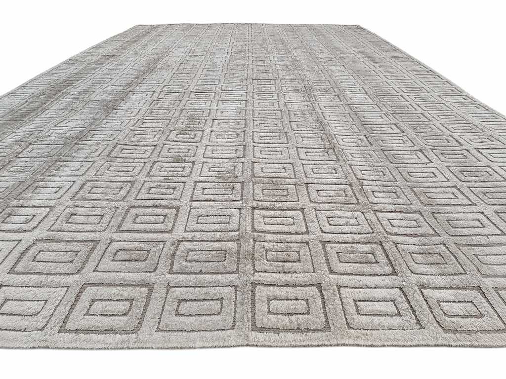 RH Rajouri Silk & Wool Rug – 12' × 15' Bronze | Silk | Hand-Knotted | 100 Knots Per Square Inch | Made in Nepal