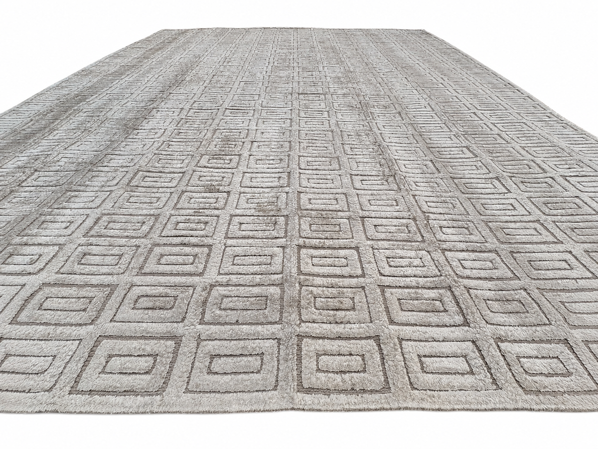 RH Rajouri Silk & Wool Rug – 12' × 15' Bronze | Silk | Hand-Knotted | 100 Knots Per Square Inch | Made in Nepal