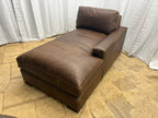 RH Maxwell Leather Right-Arm Chaise