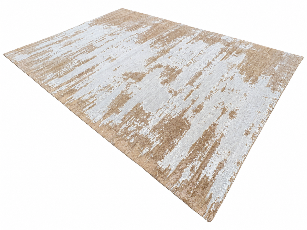 RH Kasir Wool & Silk Rug – 10' x 14' Wheat/Camel | Hand-Knotted Wool & Silk