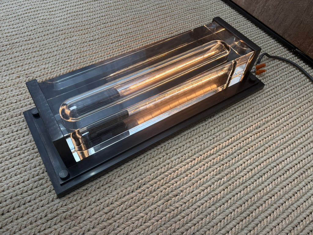 RH Savile Grand Rectangular Sconce Bronze | K9 Crystal Glass & Sand-Cast Brass | Designed by Jonathan Browning